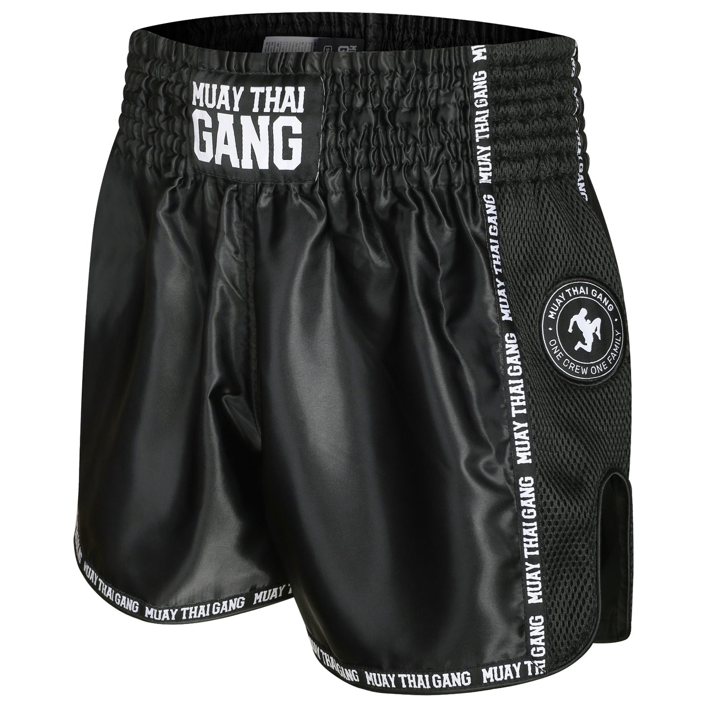 Muay Thai Gang Fight Shorts Schwarz – Thaibox Shorts für Training & Kampf