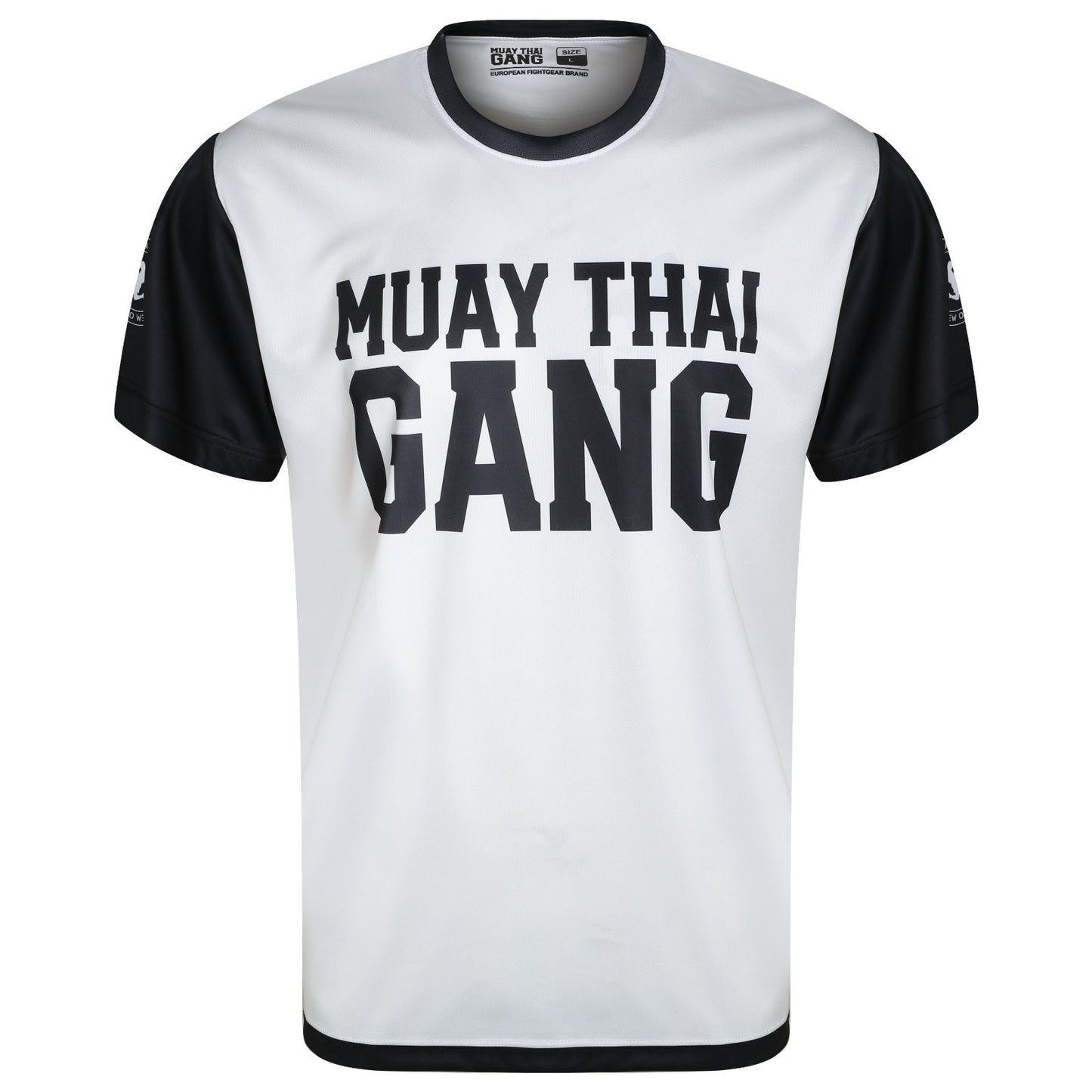 Muay Thai Gang Performance Shirt Weiß – Funktionelles Training Shirt mit Logo