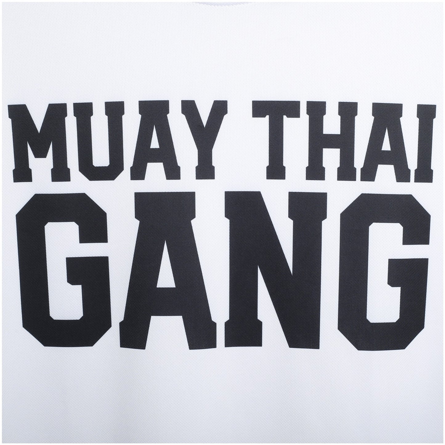 Muay Thai Gang Performance Shirt Weiß – Funktionelles Training Shirt mit Logo