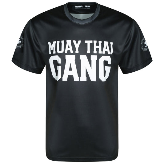 Muay Thai Gang Performance Shirt Schwarz – Funktionelles Training Shirt mit Logo