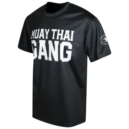 Muay Thai Gang Performance Shirt Schwarz – Funktionelles Training Shirt mit Logo