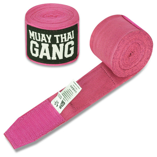 Muay Thai Gang Boxbandagen Pink – 4,5 m Handbandagen für Thaiboxen & Kampfsport