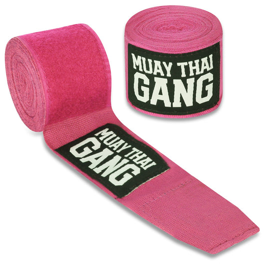 Muay Thai Gang Boxbandagen Pink – 4,5 m Handbandagen für Thaiboxen & Kampfsport
