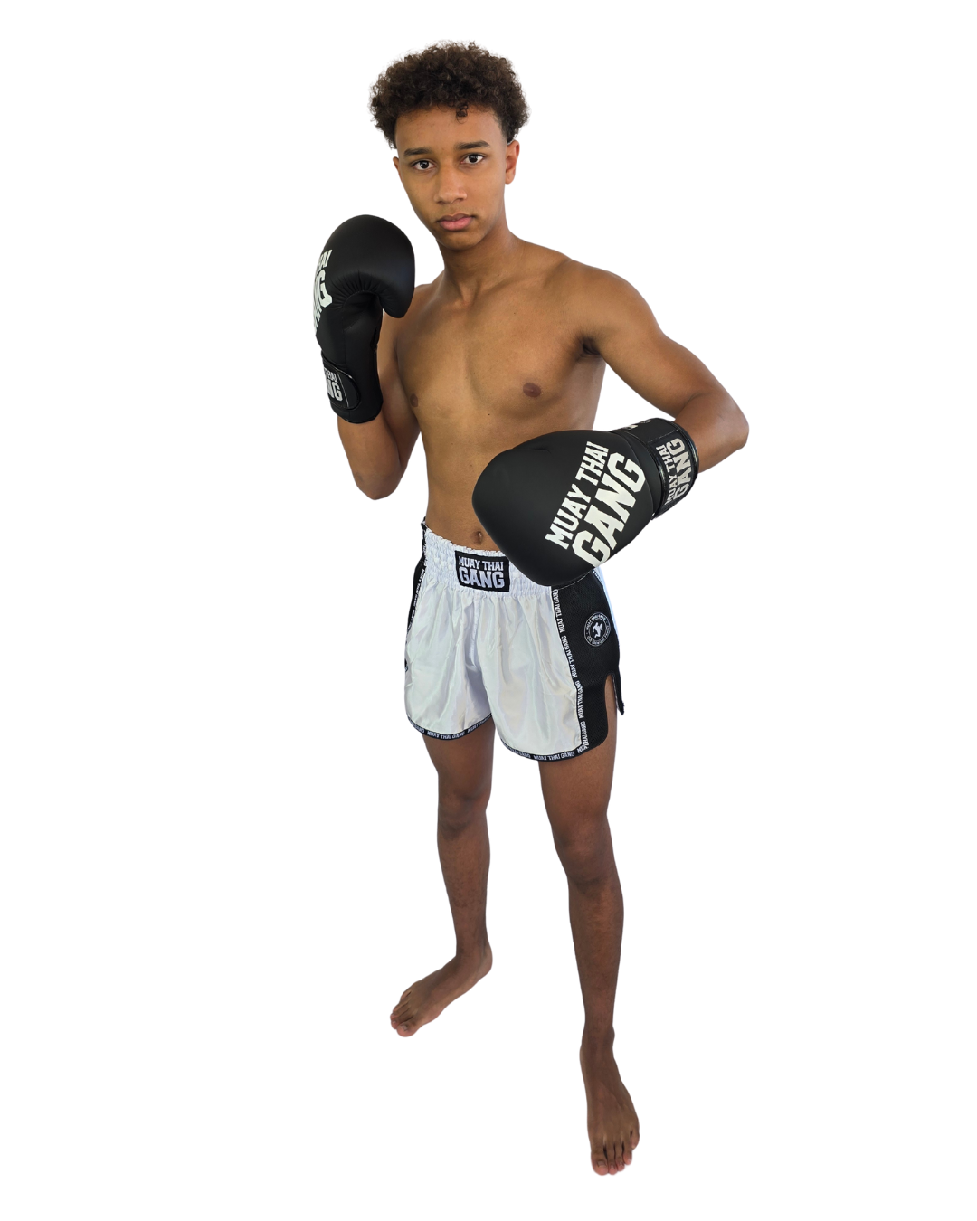 Muay Thai Gang Pro Gloves - Schwarz (Echtleder)