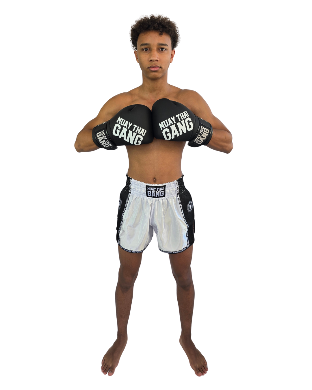 Muay Thai Gang Pro Gloves - Schwarz (Echtleder)